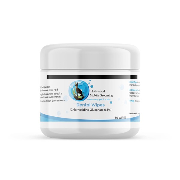Hollywood Grooming premium dental wipes for pets