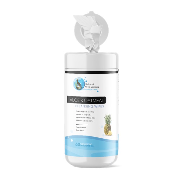 Hollywood Grooming oatmeal and aloe pet wipes